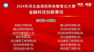 我院荣获 2024 年第五届河北省高校财务数智化大赛三等奖